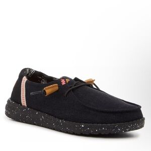 Hey Dude Toddler Girl Size 13 Wendy Washed Black Slip On Loafers